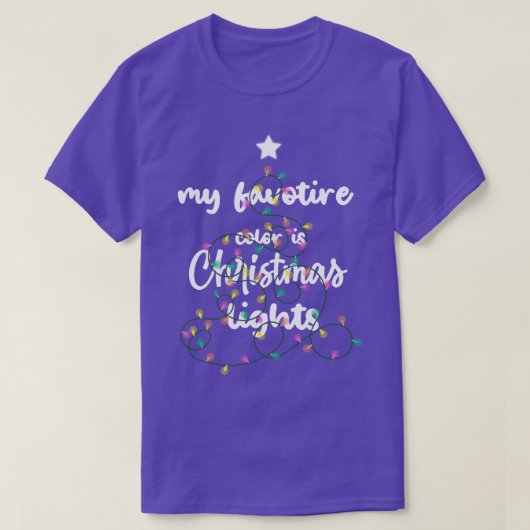 Meine Lieblingsfarbe ist Weihnachtsleuchten Shirt  (Design vorne)