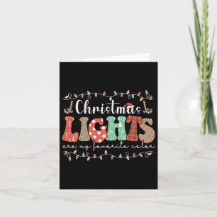 Meine Lieblingsfarbe ist Weihnachtslicht frohe Wei Karte