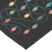 Meine Lieblingsfarbe ist Weihnachtslicht Funny Paj Kurzer Tischläufer (Ecke)