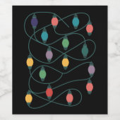 Meine Lieblingsfarbe ist Weihnachtslicht Funny Paj Weinetikett (Einzelnes Label)