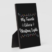 Meine Lieblingsfarbe ist Weihnachtslicht Funny Xma Fotoplatte (Seite)