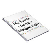 Meine Lieblingsfarbe ist Weihnachtslicht Funny Xma Notizblock (Rechte Seite)