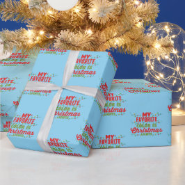 Meine Lieblingsfarbe ist Weihnachtslicht Geschenkpapier