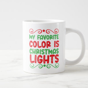 Meine Lieblingsfarbe ist Weihnachtslicht Jumbo-Tasse