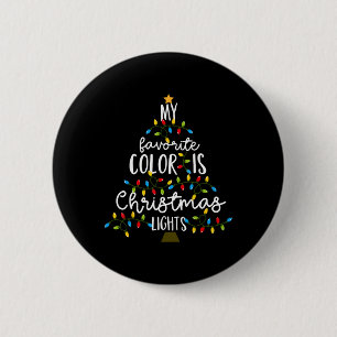 Meine Lieblingsfarbe ist Weihnachtslicht Kinder Ju Button