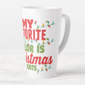 Meine Lieblingsfarbe ist Weihnachtslicht Milchtasse (Rechte Ecke)