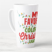 Meine Lieblingsfarbe ist Weihnachtslicht Milchtasse (Linke Ecke)