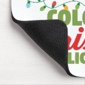 Meine Lieblingsfarbe ist Weihnachtslicht Mousepad (Ecke)