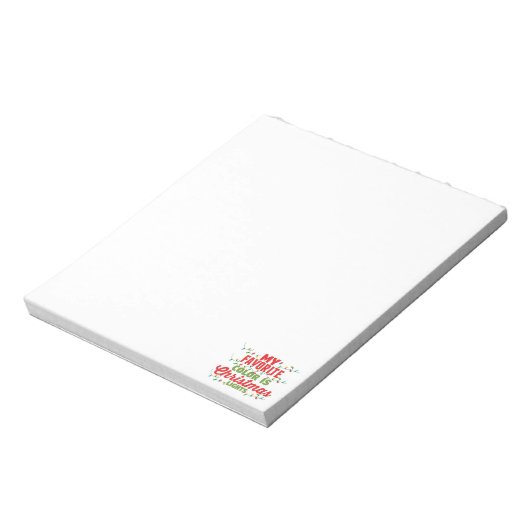 Meine Lieblingsfarbe ist Weihnachtslicht Notizblock (Rotiert)