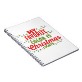 Meine Lieblingsfarbe ist Weihnachtslicht Notizblock (Rechte Seite)