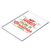 Meine Lieblingsfarbe ist Weihnachtslicht Notizblock (Linke Seite)