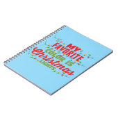 Meine Lieblingsfarbe ist Weihnachtslicht Notizblock (Linke Seite)