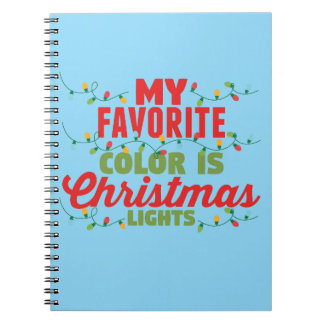 Meine Lieblingsfarbe ist Weihnachtslicht Notizblock