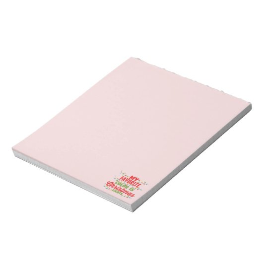 Meine Lieblingsfarbe ist Weihnachtslicht Notizblock (Rotiert)