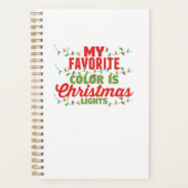 Meine Lieblingsfarbe ist Weihnachtslicht Planer (Vorderseite)