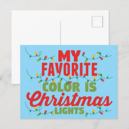 Meine Lieblingsfarbe ist Weihnachtslicht Postkarte