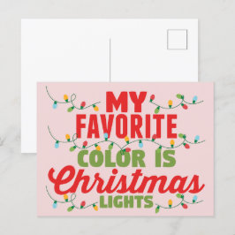 Meine Lieblingsfarbe ist Weihnachtslicht Postkarte