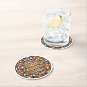 Meine Lieblingsfarbe ist Weihnachtslicht Runder Pappuntersetzer (Vor Ort)