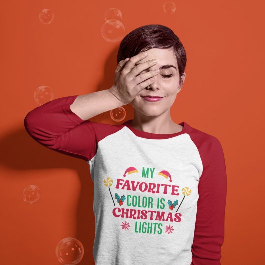 Meine Lieblingsfarbe ist Weihnachtslicht T-Shirt