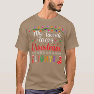 Meine Lieblingsfarbe ist Weihnachtslicht T-Shirt F
