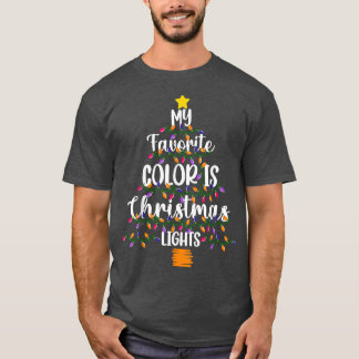 Meine Lieblingsfarbe ist Weihnachtslicht T-Shirt F