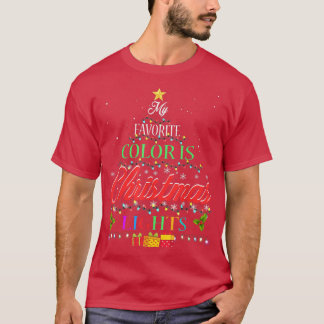 Meine Lieblingsfarbe ist Weihnachtslicht Weihnacht T-Shirt