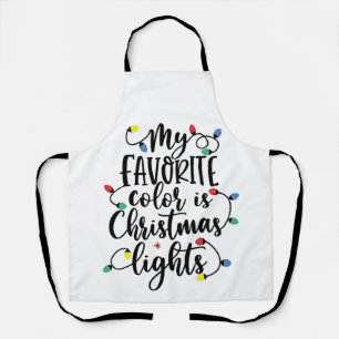 Meine Lieblingsfarbe sind Weihnachtsbeleuchtung Sa Schürze