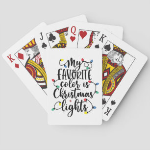 Meine Lieblingsfarbe sind Weihnachtsbeleuchtung We Spielkarten