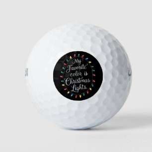 Meine Lieblingsfarbe sind Weihnachtslichter Xmas F Golfball