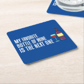 Meine Lieblingsflasche Wein als Nächstes Rechteckiger Pappuntersetzer (angewinkelt)