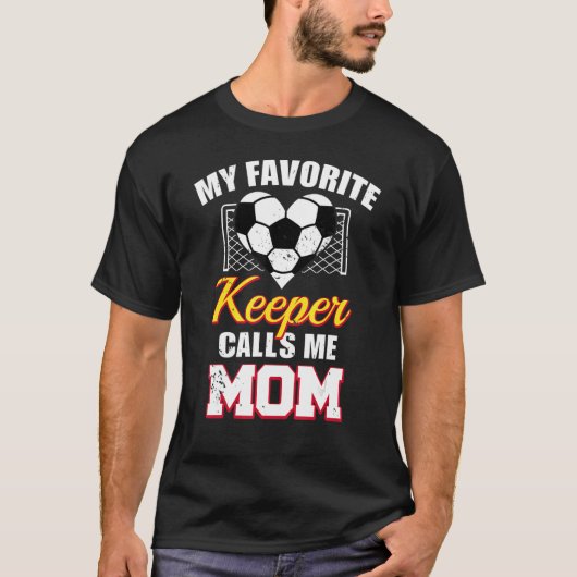 Meine Lieblingsfrau nennt mich Mama Fußball-Torwar T-Shirt (Vorderseite)
