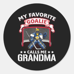 Meine Lieblingsgoalie nennt mich Grandma Soccer Ho Runder Aufkleber