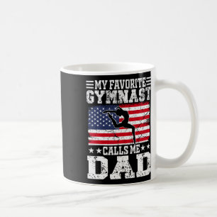 Meine Lieblingsgymnastin nennt mich Vater Usa Flag Kaffeetasse