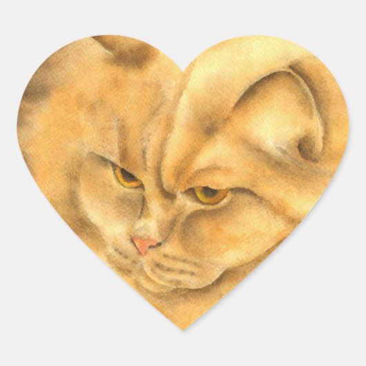 Meine Lieblingskatze Herz-Aufkleber (Vorderseite)