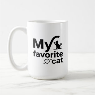 Meine Lieblingskatze Minimalistische Typografie Mo Kaffeetasse