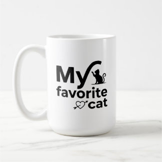 Meine Lieblingskatze Minimalistische Typografie Mo Kaffeetasse