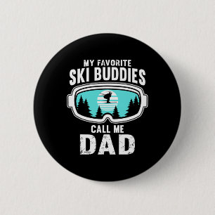 Meine Lieblingskifahrer nennen mich Papa - Skifahr Button