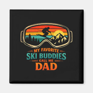 Meine Lieblingskifreunde nennen mich Papa Skifahre Magnet