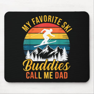 Meine Lieblingskifreunde nennen mich Papa Vintage  Mousepad