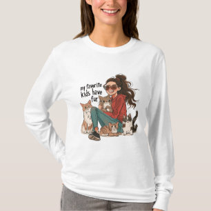 Meine Lieblingskinder haben Fur Funny Kittycat Gir T-Shirt