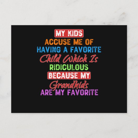 Meine Lieblingskinder Postkarte (Vorderseite)