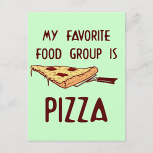 Meine Lieblingskochgruppe ist Pizza Postkarte