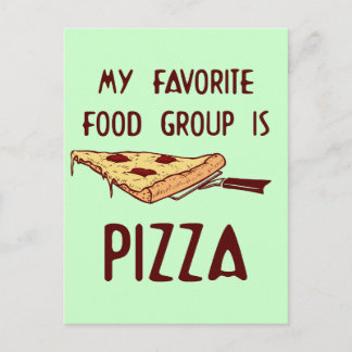 Meine Lieblingskochgruppe ist Pizza Postkarte