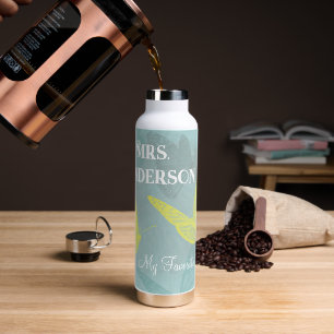 Meine Lieblingslehrerin Gelbe Schmetterlinge Trinkflasche