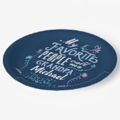 Meine Lieblingsleute rufen mich Gramps Großeltern Pappteller (Schrägansicht)