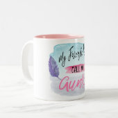 Meine Lieblingsleute rufen mich Tante Zweifarbige Tasse (Vorderseite Links)