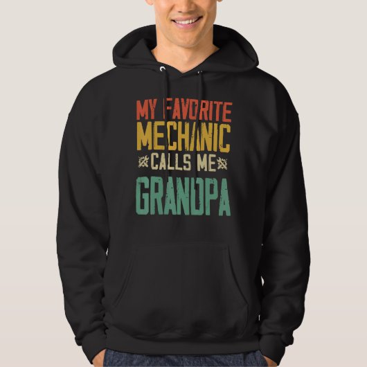 Meine Lieblingsmechanik nennt mich Opa Vintag Rett Hoodie (Vorderseite)