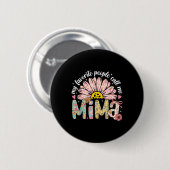 Meine Lieblingsmenschen nennen mich Mima Muttertag Button (Vorne & Hinten)