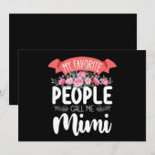 Meine Lieblingsmenschen nennen mich Mimi Muttertag Einladung (Vorne/Hinten)