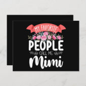Meine Lieblingsmenschen nennen mich Mimi Muttertag Postkarte (Vorne/Hinten)